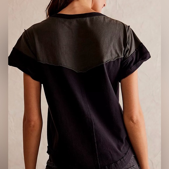 Free People / Mustang Sally Tee / Boho Studded T-shirt - Picture 3 of 3